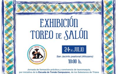 Exhibición de toreo de salón de la Escuela Taurina de Triana